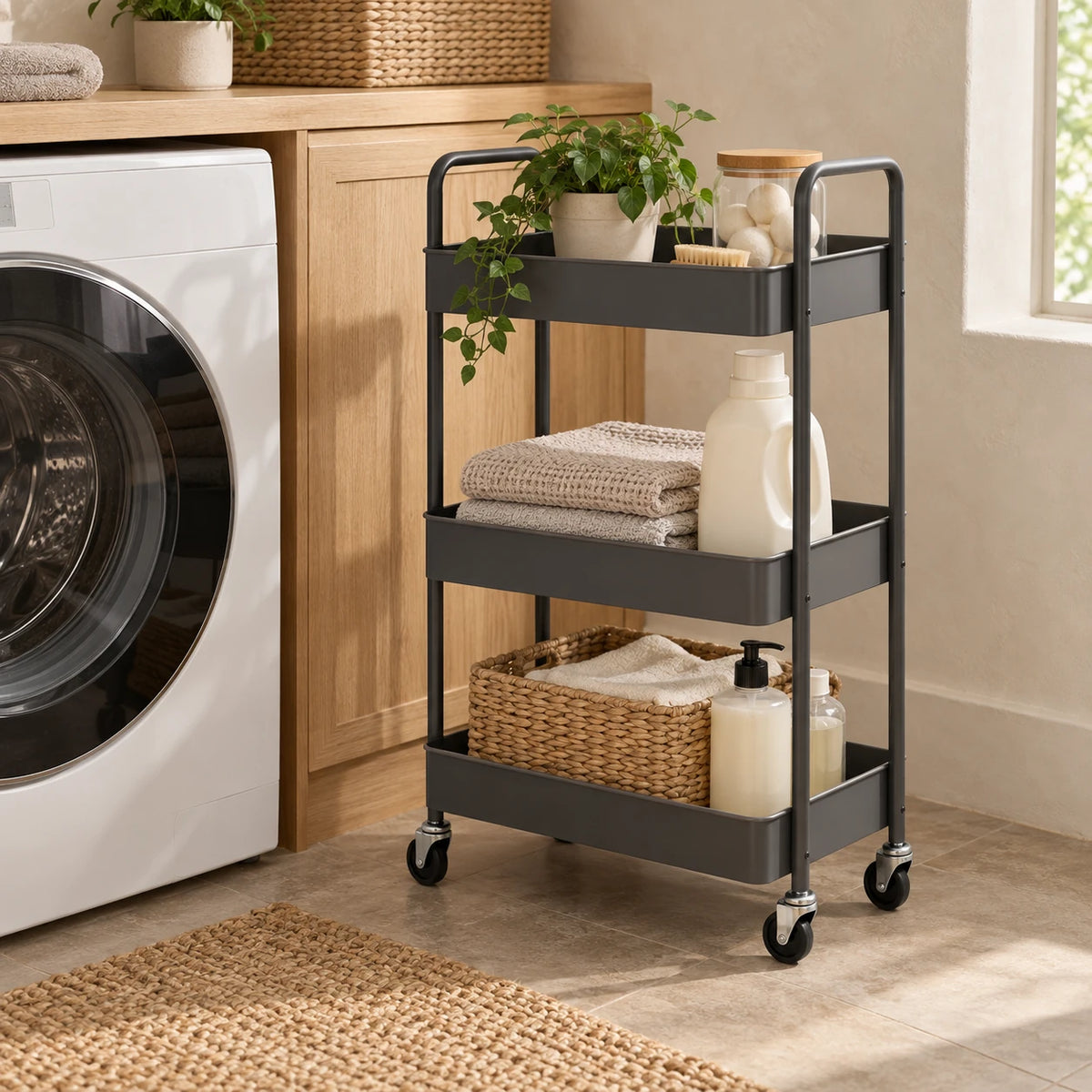 Narrow Rolling Utility Cart product visualization