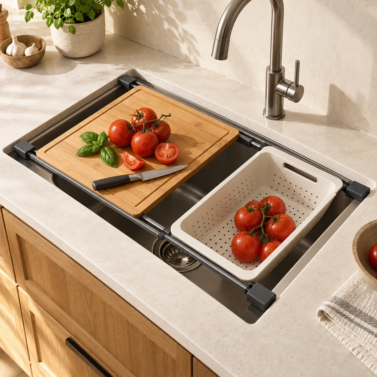 SPAN expandable sink prep station visualization