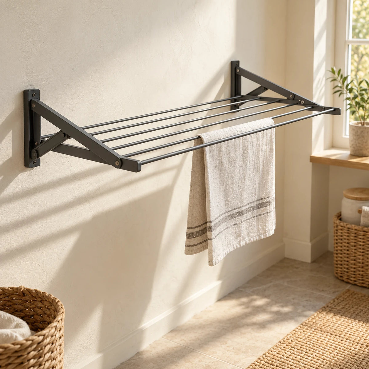 Wall-Mounted Folding Drying Rack product visualization