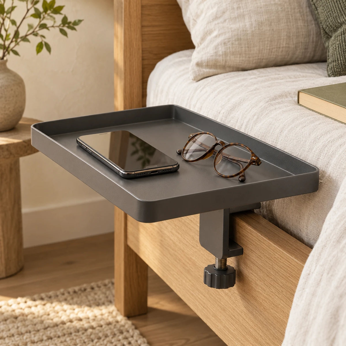 Clip-On Bedside Storage Shelf product visualization
