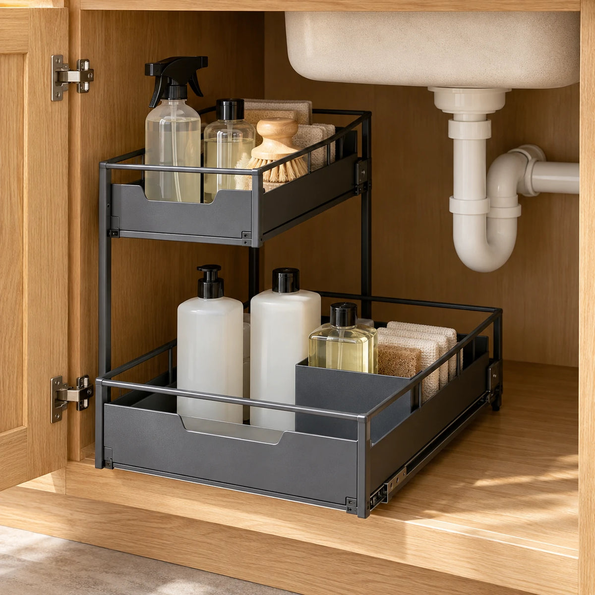 Pipe-Friendly Under-Sink Organizer product visualization