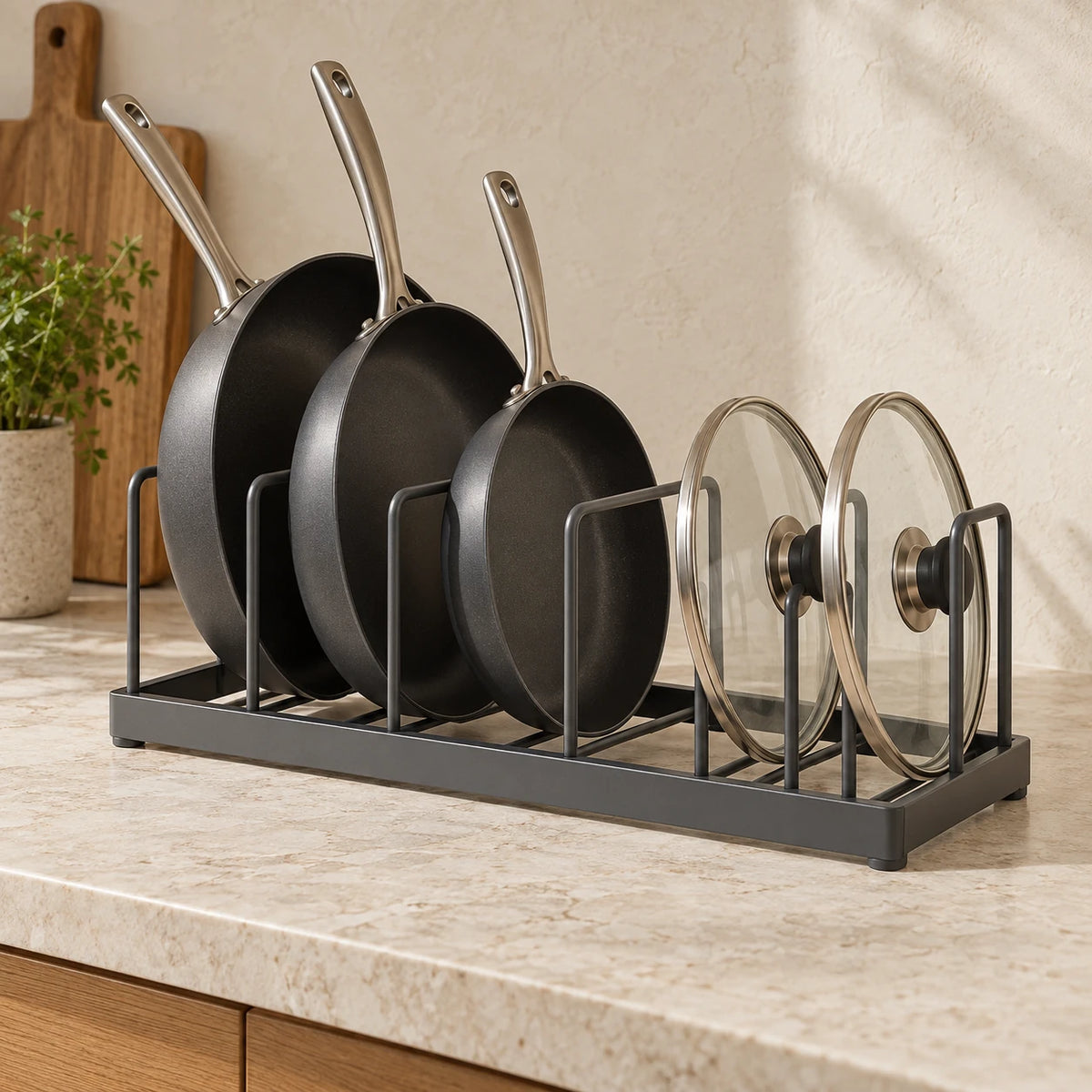 Adjustable Pan & Lid Organizer product visualization